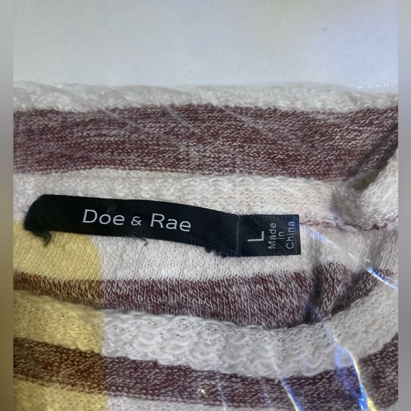 Doe & Rae Flutter Sleeve Stripe Top - Picture 8 of 8